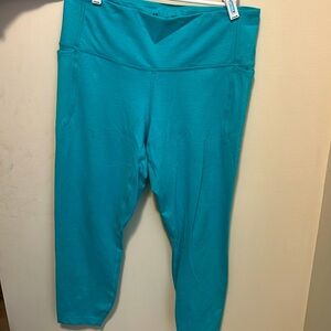 Athleisure UnderArmor Meridian Teal ankle leggings